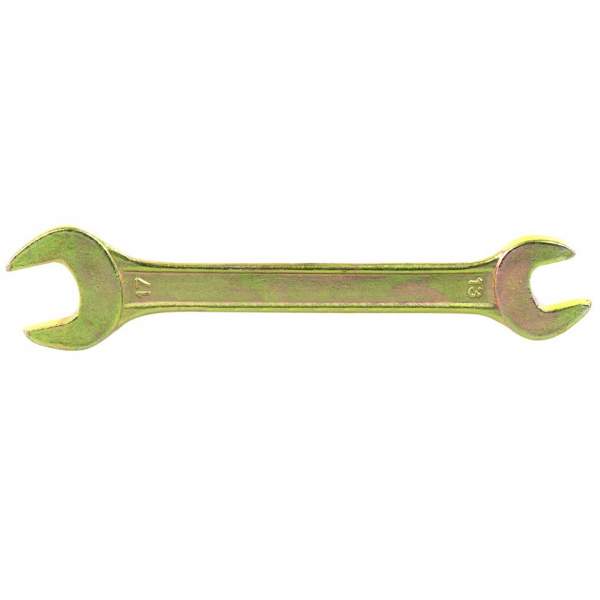 Ключ СИБРТЕХ рожковый, 13 х 17 мм, желтый цинк// Сибртех