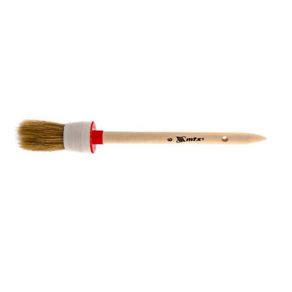 Ручной инструмент MTX Кисть круглая № 6 (30 мм), натуральная щетина, деревянная ручка// MTX