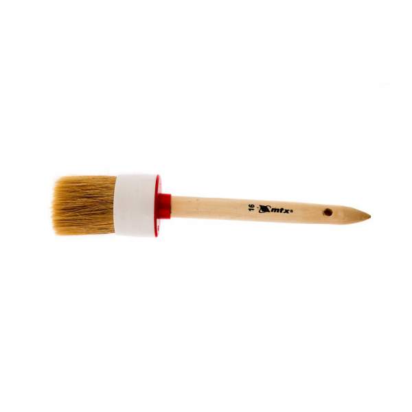 Кисть круглая №16 (55 мм), натуральная щетина, деревянная ручка// MTX [Ручной инструмент MTX]