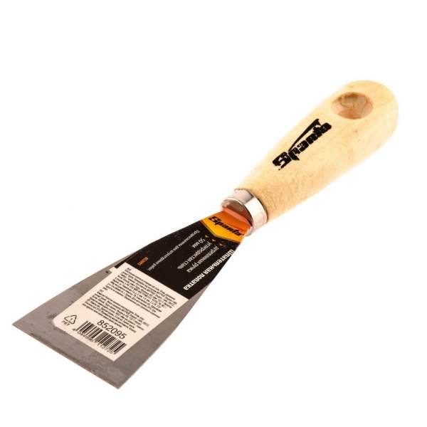 Ручной инструмент SPARTA Шпательная лопатка из углеродистой стали, Шпатель 50 мм, деревянная ручка// Sparta