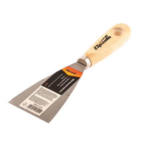 Ручной инструмент SPARTA Шпательная лопатка из углеродистой стали, Шпатель 60 мм, деревянная ручка// Sparta