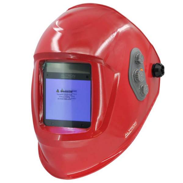 Сварочная маска ALTRON electric Thor 8000 PRO (red) (4 сенсора; 1/1/1/2; 100х80мм; DIN 4/5-9/9-13) [Щиток сварщика]