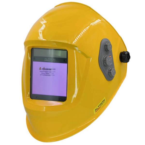 Сварочная маска ALTRON electric Thor 8000 PRO (yellow) (4 сенсора; 1/1/1/2; 100х80мм;DIN 4/5-9/9-13) [Щиток сварщика]