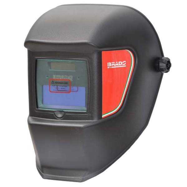 Сварочная маска BRADO 300A с самозатемн. фильтром (без коробки) (1/1/1/2; 90х35мм; DIN 3/11) [Щиток сварщика]