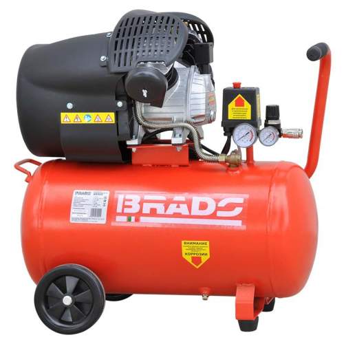 Воздушный компрессор BRADO AR50V (до 440 л/мин, 8 атм, 50 л, 230 В, 2.2 кВт)