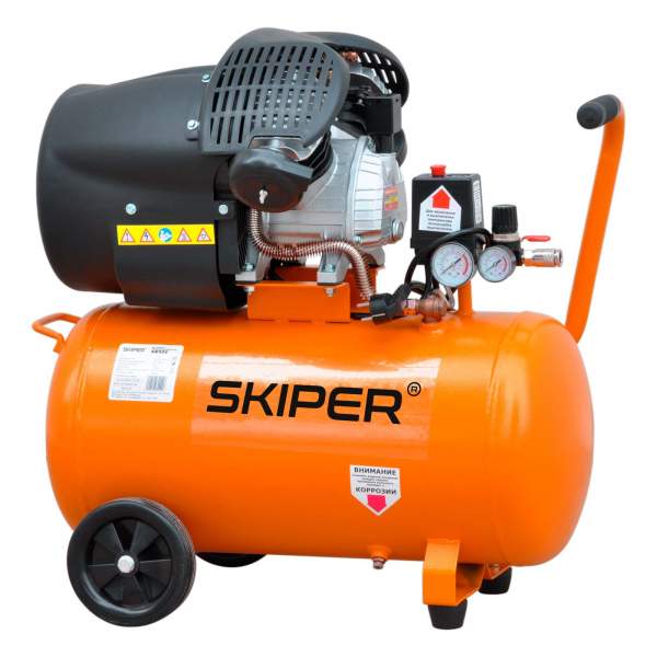 Компрессор Воздушный SKIPER AR50V (до 440 л/мин, 8 атм, 50 л, 230 В, 2.2 кВт)