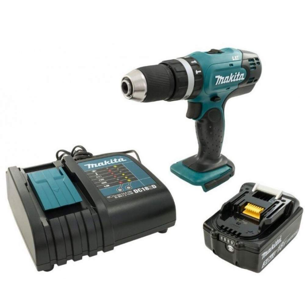 Дрель- шуруповерт ударный аккумуляторный MAKITA DHP 453 RFX8