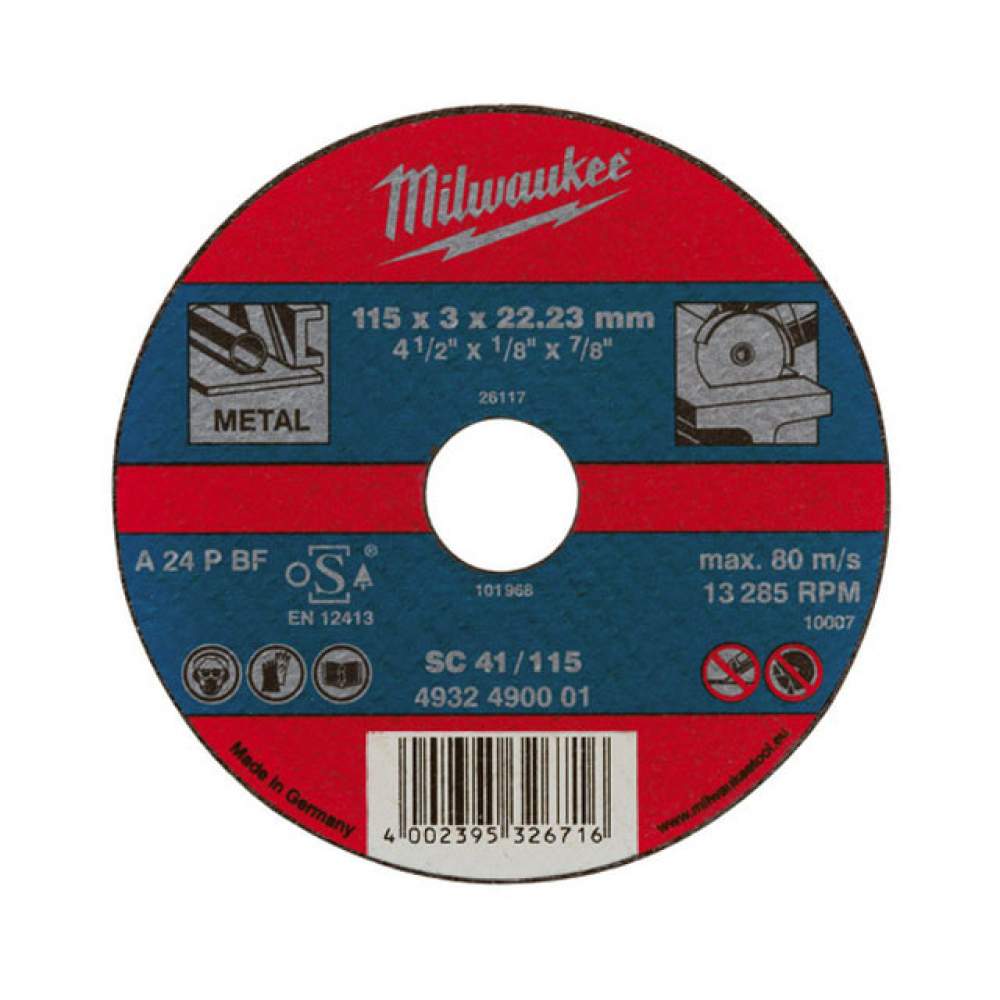 Milwaukee Отрезной диск SC 41/115х3 PRO+ (заказ кратно 25 шт.)