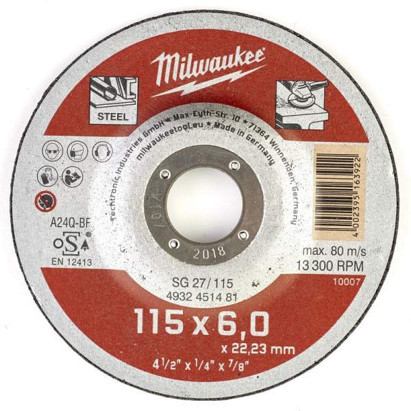 Milwaukee Шлифовальный диск SG27/115X6