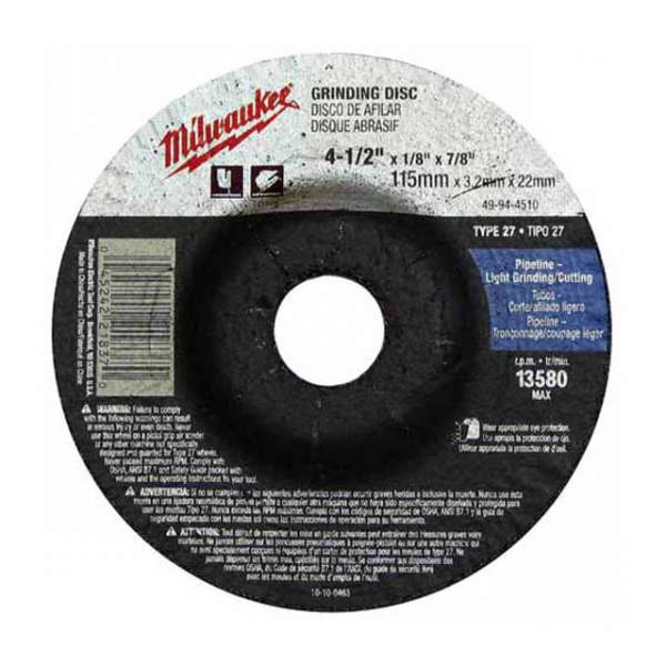 Milwaukee Шлифовальный диск по металлу SG 27/115х6 PRO+ (заказ кратно 25 шт.)