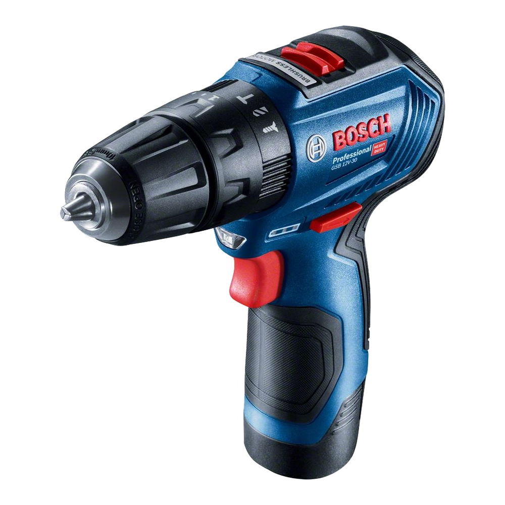 Дрель- шуруповерт ударный аккумуляторный BOSCH GSB 12V-30 (2*2.0 Ah, case)