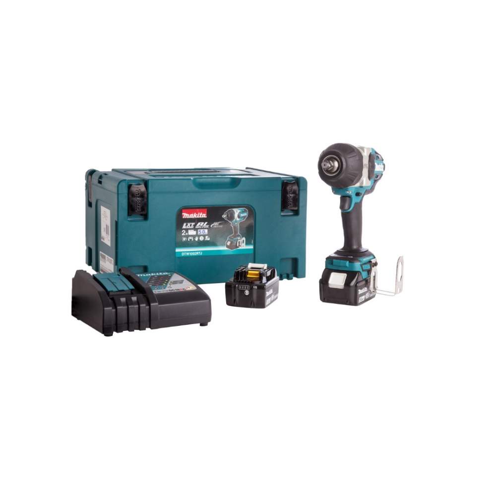 Гайковерт MAKITA DTW 1002 RTJ (2*5.0 Ah, MAKPAC-2)