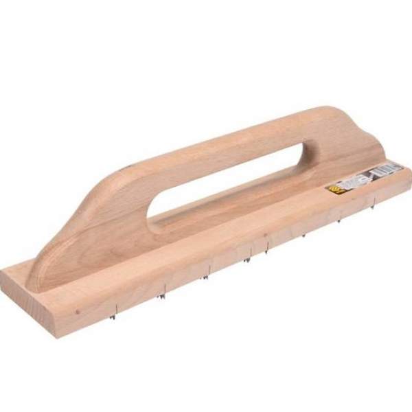 Ручной инструмент VOREL Рубанок деревянный по пено(газо)бетону 05831, с зубьями, 400х80мм