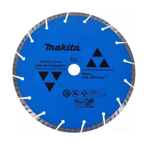 Алмазный диск MAKITA 230-22.23x7 мм круг сегментный по бетону и граниту