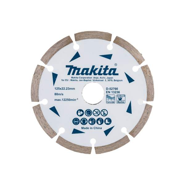 Алмазный диск MAKITA 125x22,23x7 (сегментированный, бетон/мрамор)