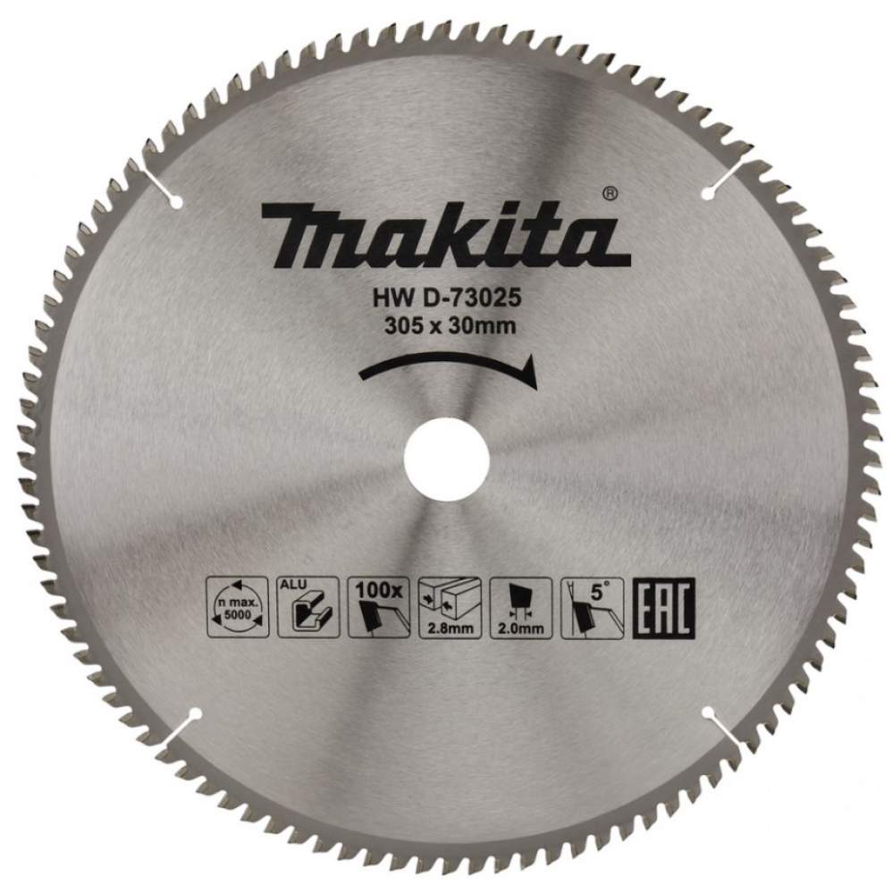 Пильный диск MAKITA для алюминия, 305x30x2.8/2x100T