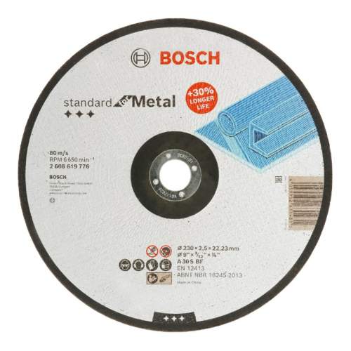 Отрезной круг BOSCH 230х2,5х22,23 мм Standard for Metal