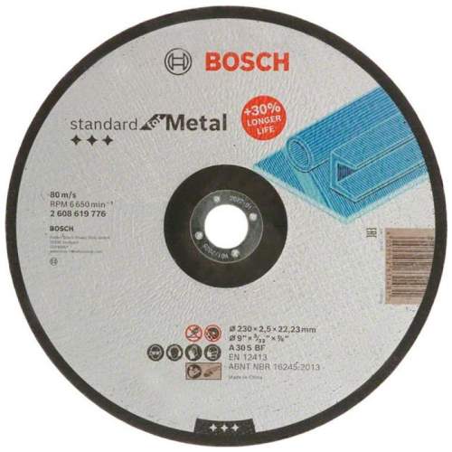 Отрезной круг BOSCH 230х2,5х22,23 мм Standard for Metal