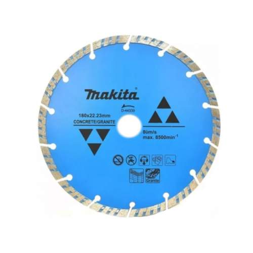 Алмазный диск MAKITA круг 180х22,23 мм по бетону сегмент. Турбо ( сухая резка) Алмазный диск MAKITA круг 180х22,23 мм по бетону сегмент. Турбо ( сухая резка)