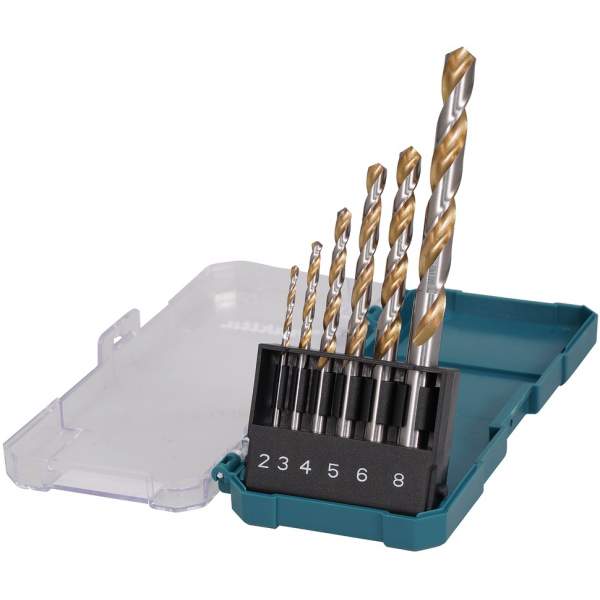 4.0-8.0 mm / HSS-TiN / 5 шт в наборе [Набор сверл по металлу MAKITA 4.0-8.0 mm / HSS-TiN / 5 шт в е]