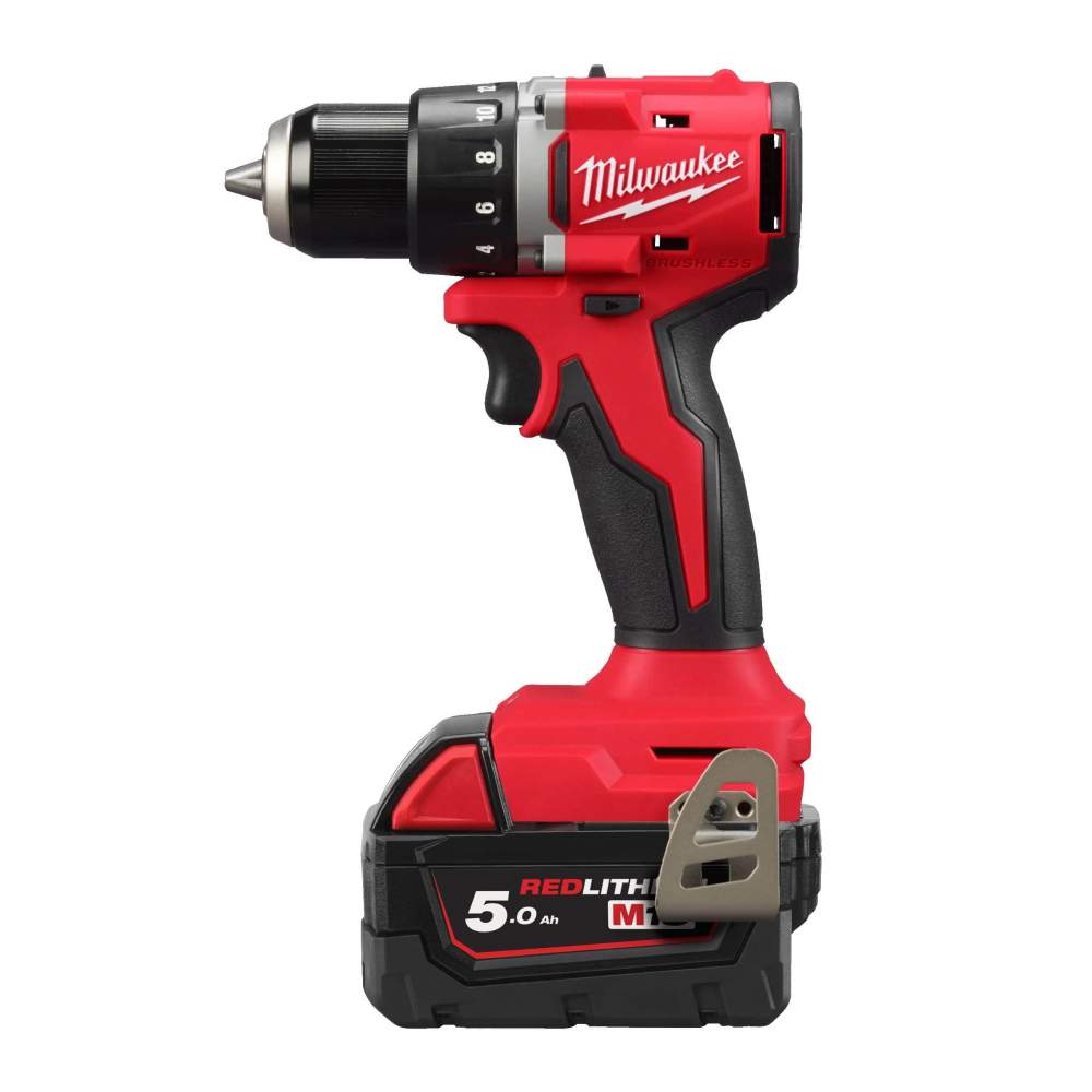 Дрель- шуруповерт аккумуляторный Milwaukee M18 BLDDRC-502C (2 АКБ*5 Ач; case)