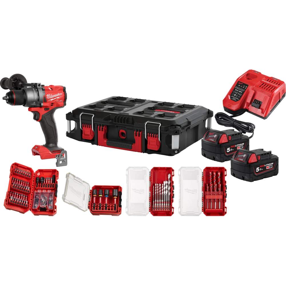 Дрель- шуруповерт аккумуляторный Milwaukee M18 FPD3100P-502P (2 АКБ * 4 Ач,case)