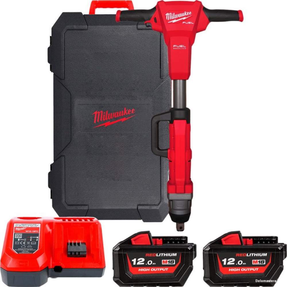Гайковерт Milwaukee M18 FHIWF1R-122С (2 АКБ*12 Ah, case)