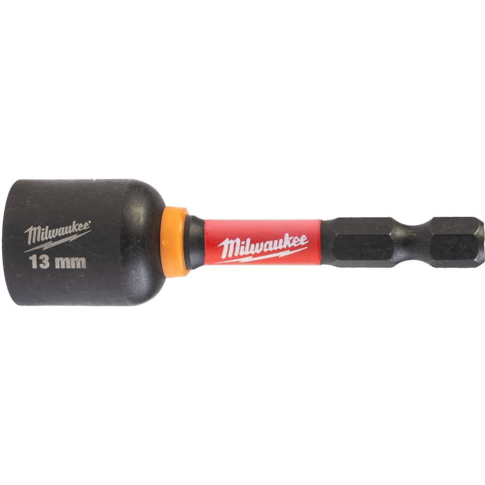 Milwaukee Насадка магнитная торцевая Milwaukee Shockwave 1/4" Hex-13ммx65мм (4932492443) (магнитный наконечник, подходит для применений с высоким крутящим
