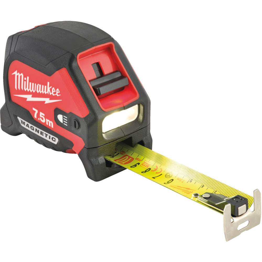 Milwaukee Рулетка Milwaukee Magnetic Gen III 7.5м (4932492469) (магнитная, LED подстветка, мощность лампы: 100 люмен, ширина полотна: 30 мм, время работы: 2.5 ч