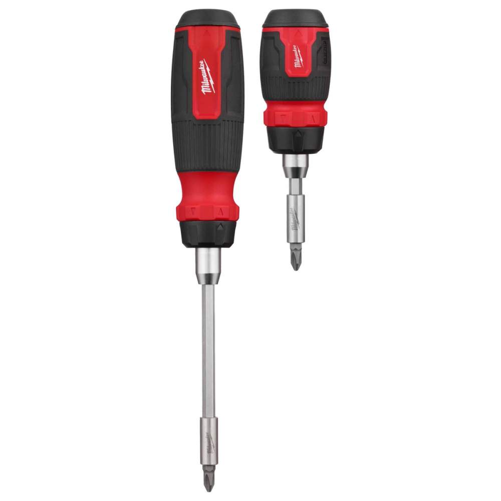 Отвертка Milwaukee Отвертки Milwaukee 4932492811 2шт (универсальные, для работ с винтами и крепежными элементами, с трещоткой в наборе, 14 в 1, компактная 8 в 1)