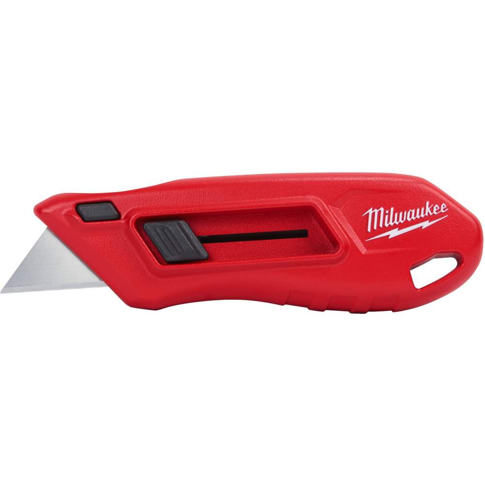 Milwaukee Нож выдвижной Milwaukee 4932492379 (цельнометаллический корпус с резиновым покрытием, втроенное хранилище для 5 лезвий, смена лезвий без инструментов)