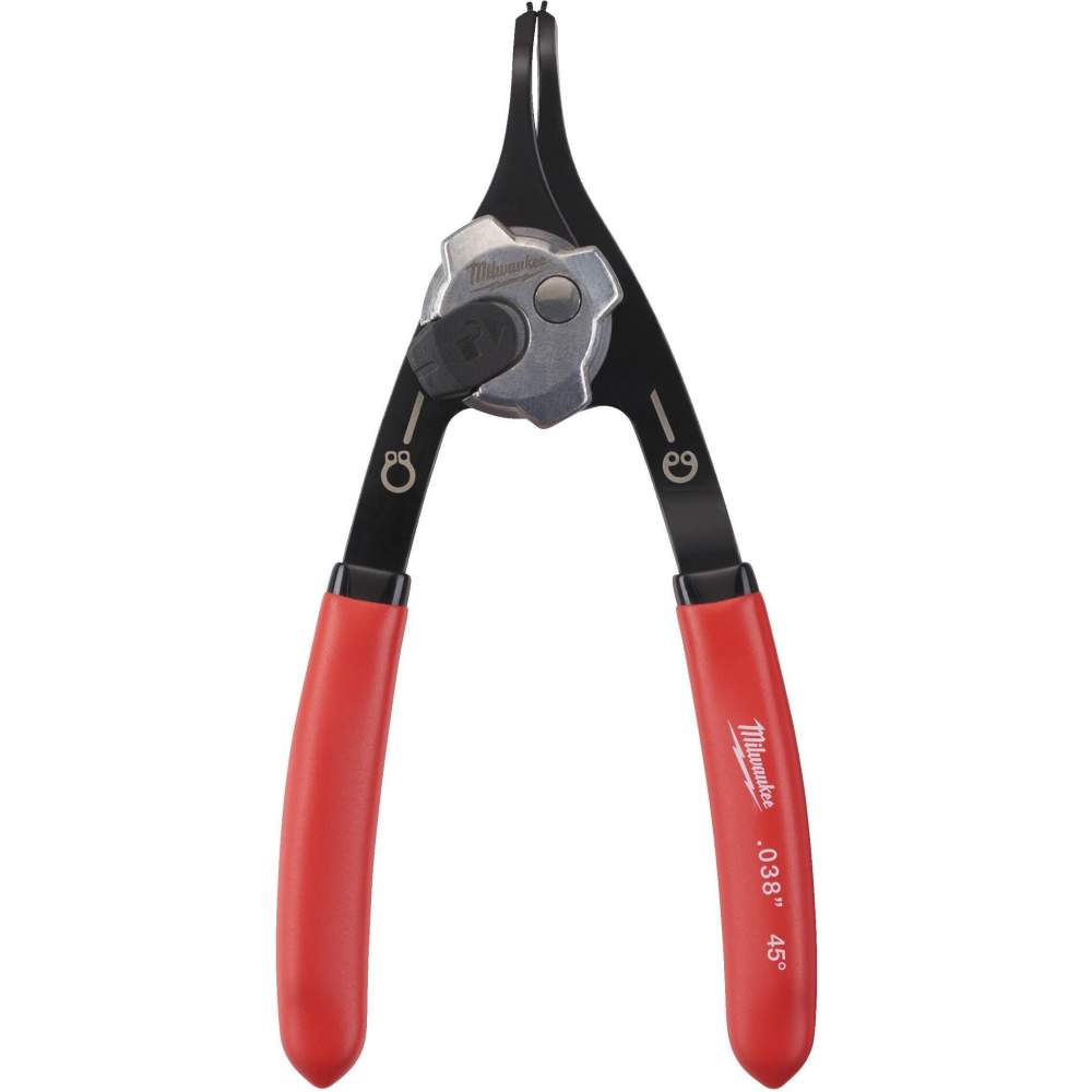 Milwaukee Съемник стопорных колец Milwaukee 45° 0.9мм (4932492488) (полностью преобразуемая металлическая передняя часть обеспечивает устойчивость к износу и пр