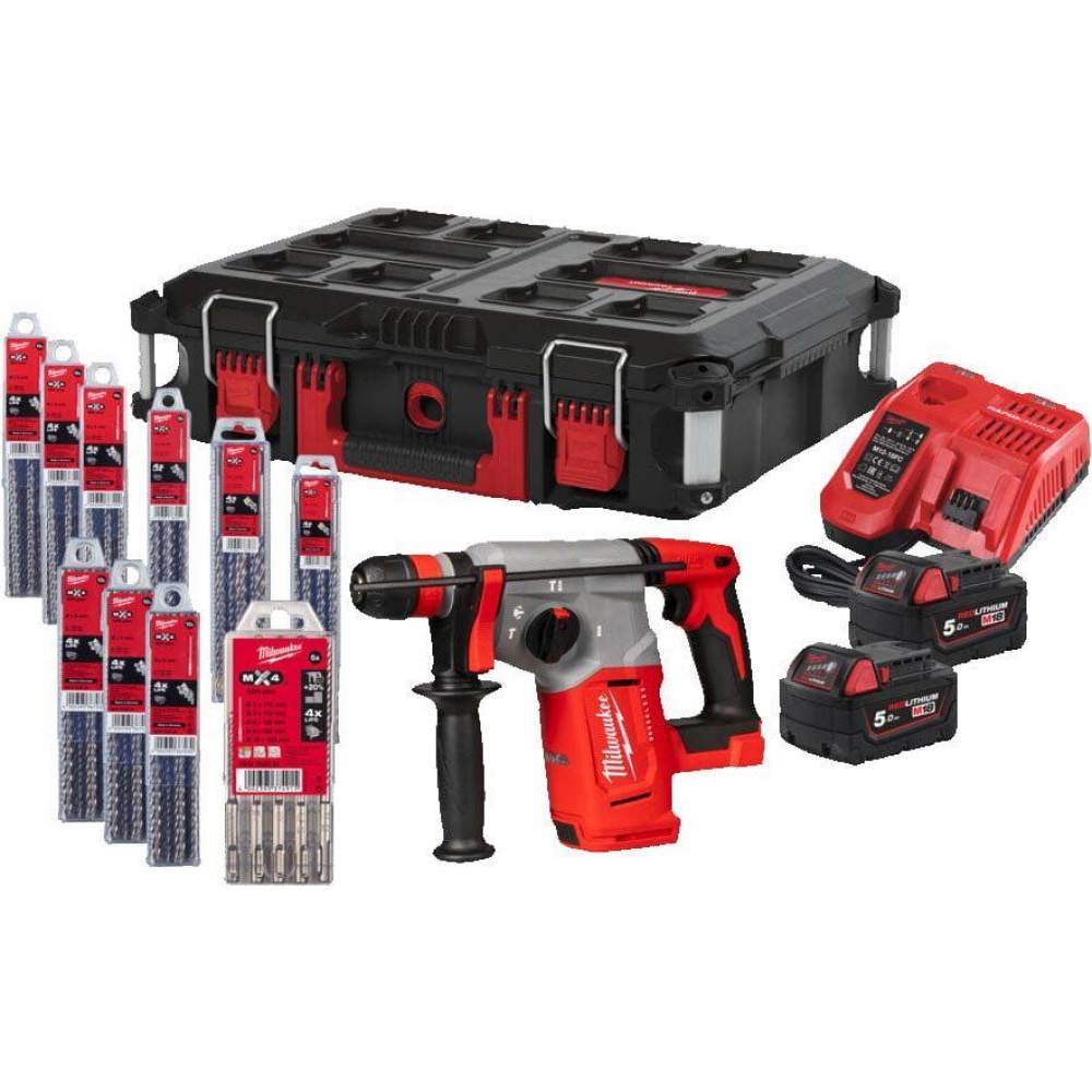 Перфоратор SDS-plus Milwaukee M18 BLHX100P-502P (case, 2 АКБ * 5Ач)