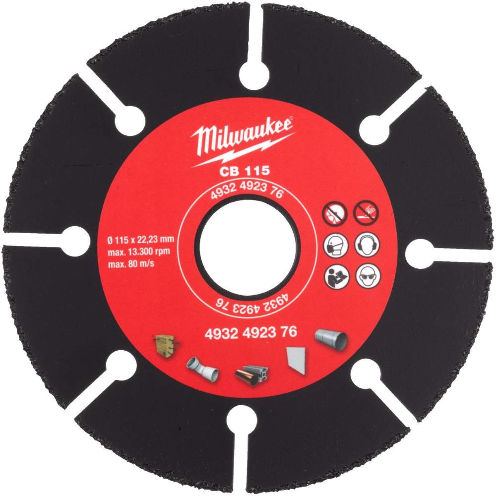 Milwaukee Диск карбидный Milwaukee CB-115мм (4932492376) (по дереву и плаcтику, алмазный, посадочный диаметр: 22.23мм)