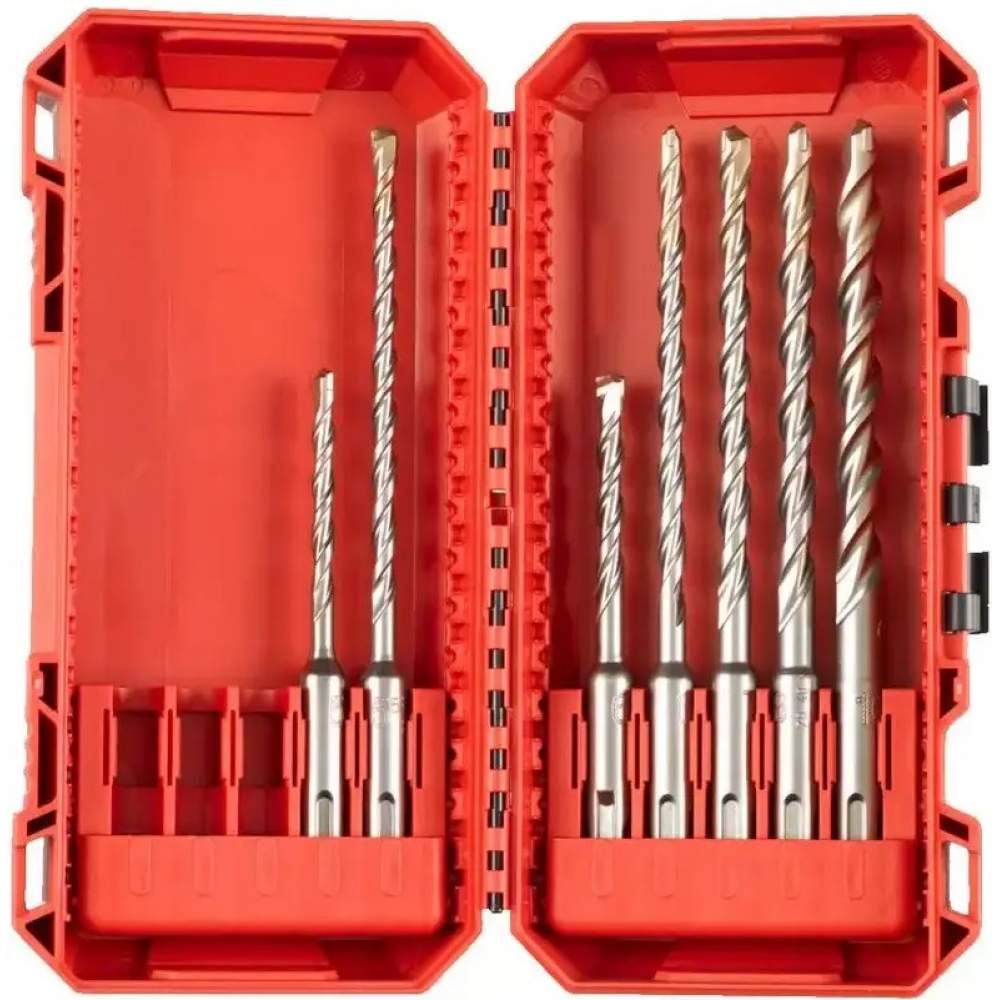 Сверло SDS-Plus Milwaukee Набор буров Milwaukee SDS+ M2 Set 7шт (4932492116) (диаметр: 5/6 x 110мм, 5.5/6/7/8/10 x 160мм, для использования в строительных, ремонтных, монтажных