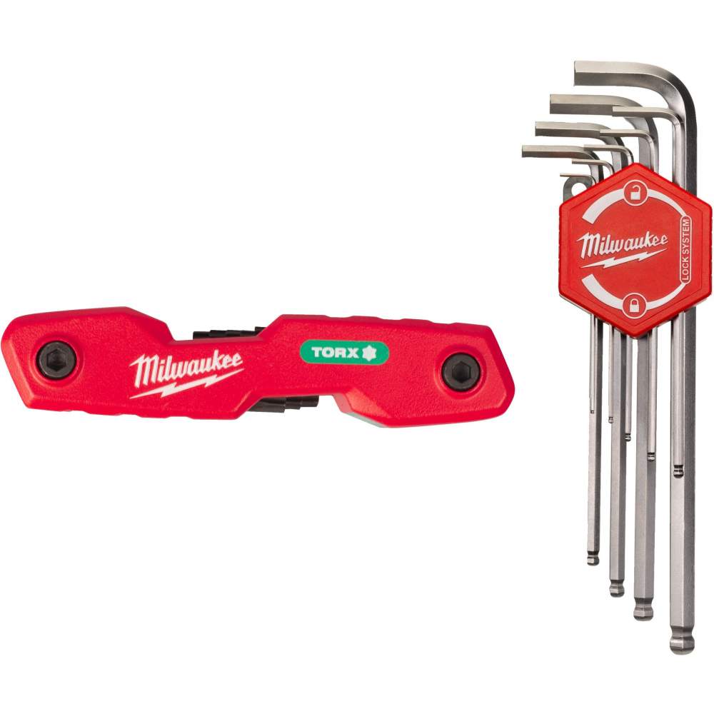 Milwaukee Набор инструментов Milwaukee Шестигранные ключи Compact Hex Key+Folding Torx Key (A007MLW) (в набор входит: набор ключей Milwaukee Compact 9шт (493249