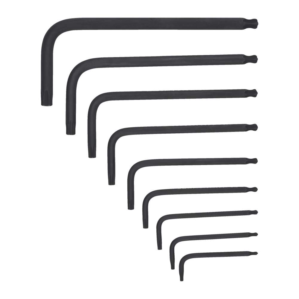 Milwaukee Набор ключей Milwaukee 4932492703 9 шт (шестигранные, L-образной формы, шаровой наконечник Torx для доступа к винту под углом до 25°, в наборе: Т8, Т9