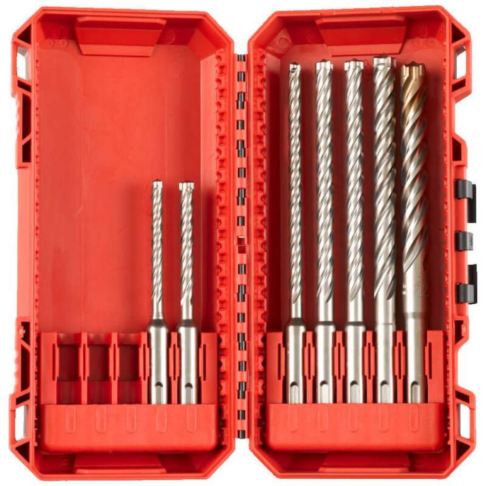 Сверло SDS-Plus Milwaukee Набор буров Milwaukee SDS+ MX4 7шт (4932492114) (обрабатываемый материал: кирпич/бетон/армированный бетон/натуральный камень, 5.5/6 x 115 мм, 5/5.5/6/