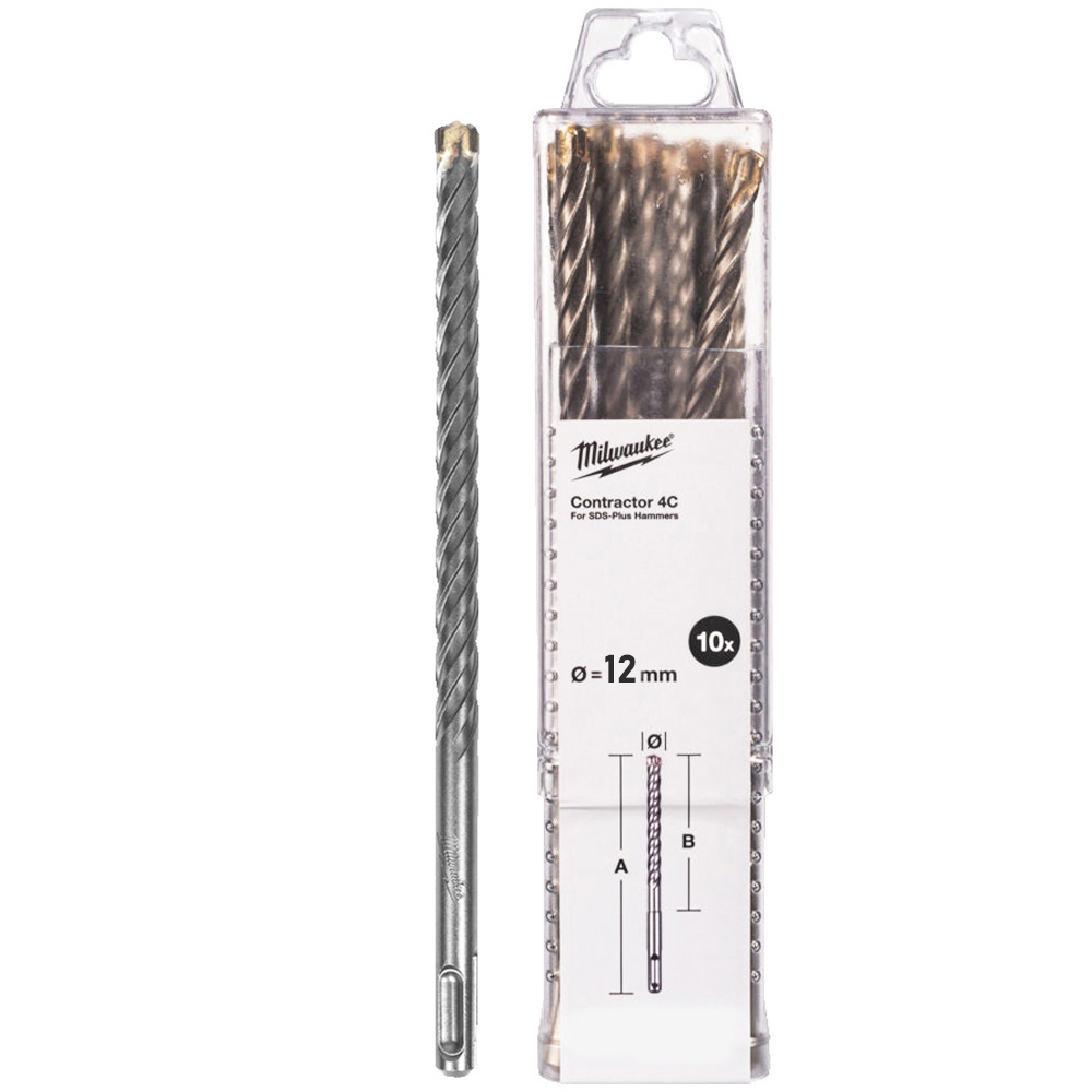 Сверло SDS-Plus Milwaukee бур SDS+ 4C