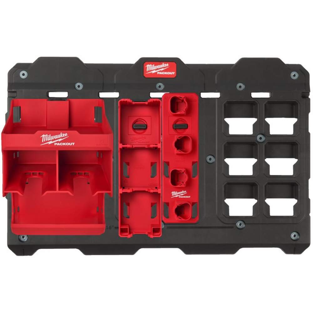 Milwaukee Набор для хранения электроинструмента Milwaukee Packout (4932493620) (платформа для фиксации на поверхностях XL , модуль для хранения шуруповертов/вин