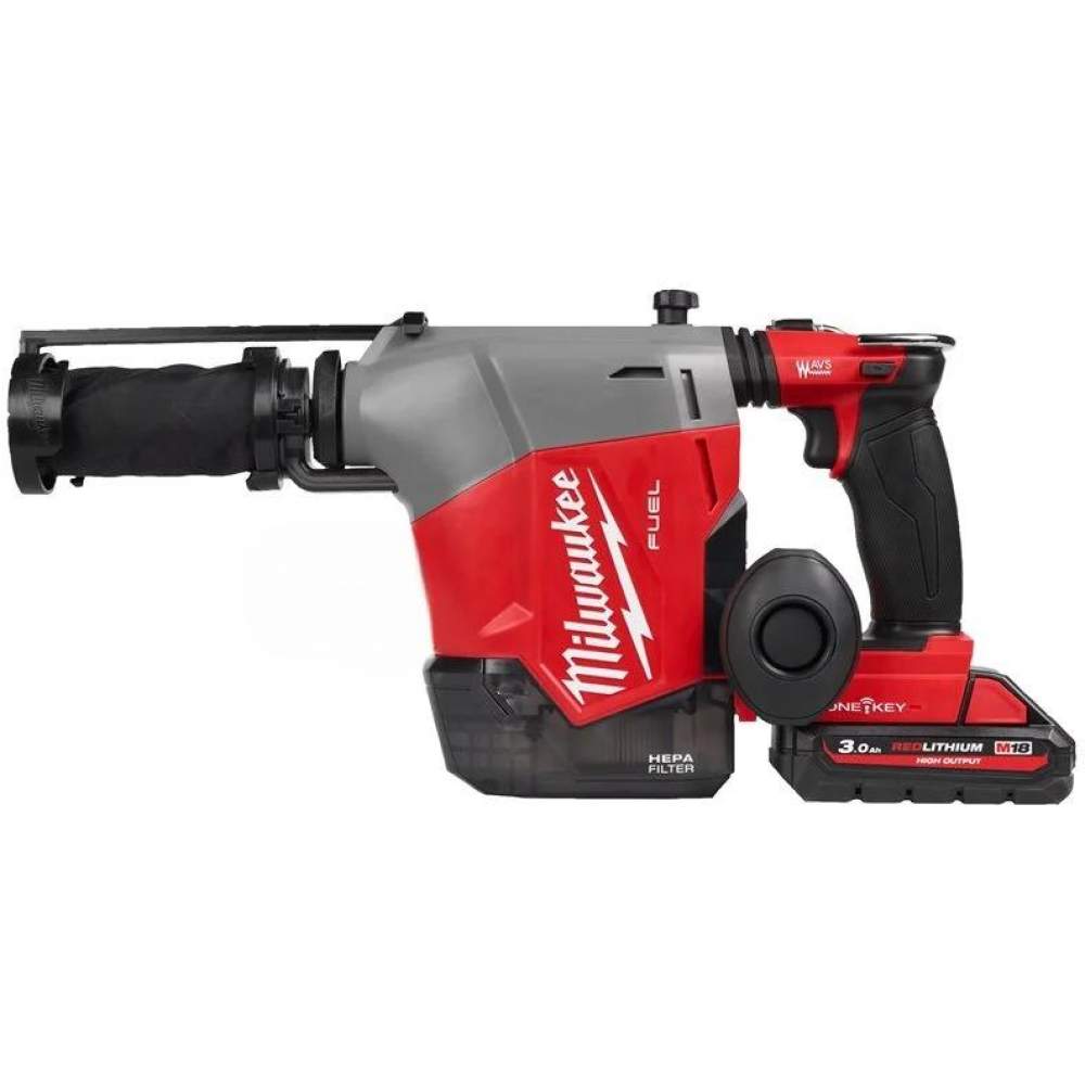 Перфоратор SDS-plus Milwaukee Milwaukee M18 FHAFOH16-302X (4933493533) (бесщеточный двигатель, патрон SDS Plus, встроенная система пылеудаления, энергия удара: 2.3 Дж,