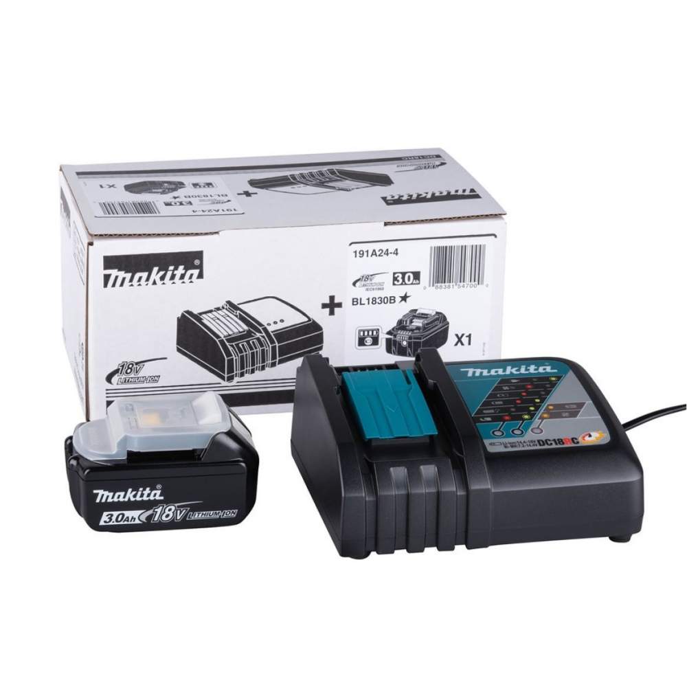 Набор (комплект) MAKITA BL 1830 B (1*3.0 Ah, DC 18 RC, carton)