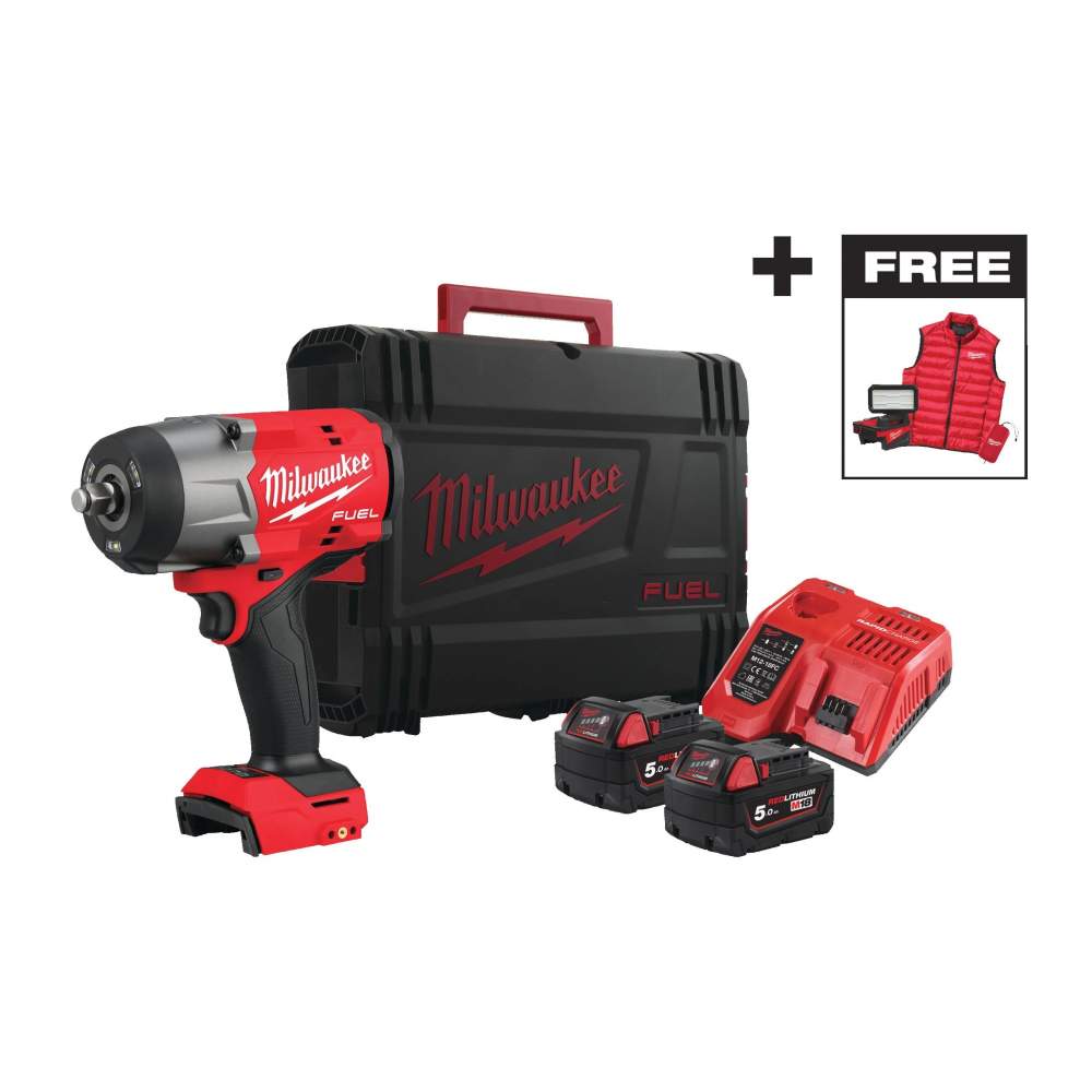 Гайковерт Milwaukee M18 FHIWF2F12MC-502X (2*5.0 Ah, case, PROMO with Jacket)