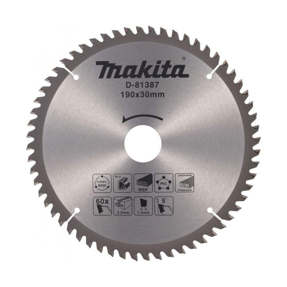 Пильный диск MAKITA D-81387 190х30х2,2/1,4 мм 60 зуб. универсальный