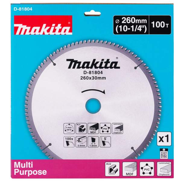 Пильный диск D-81804 260х2,6х30 мм Z100 STANDARD [Пильный диск MAKITA D-81804 260х2,6х30 мм Z100 STANDARD]