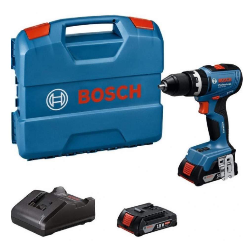 Дрель- шуруповерт ударный аккумуляторный BOSCH GSB 18V-65 (2*2 Ah, case)