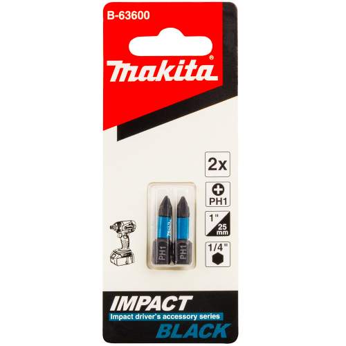 MAKITA Бита ударная PH1 25 мм Impact Black (2 шт) MAKITA (B-63600)