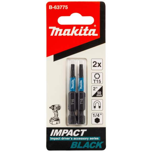 MAKITA Бита ударная T15 50 мм Impact Black (2 шт) MAKITA (B-63775)