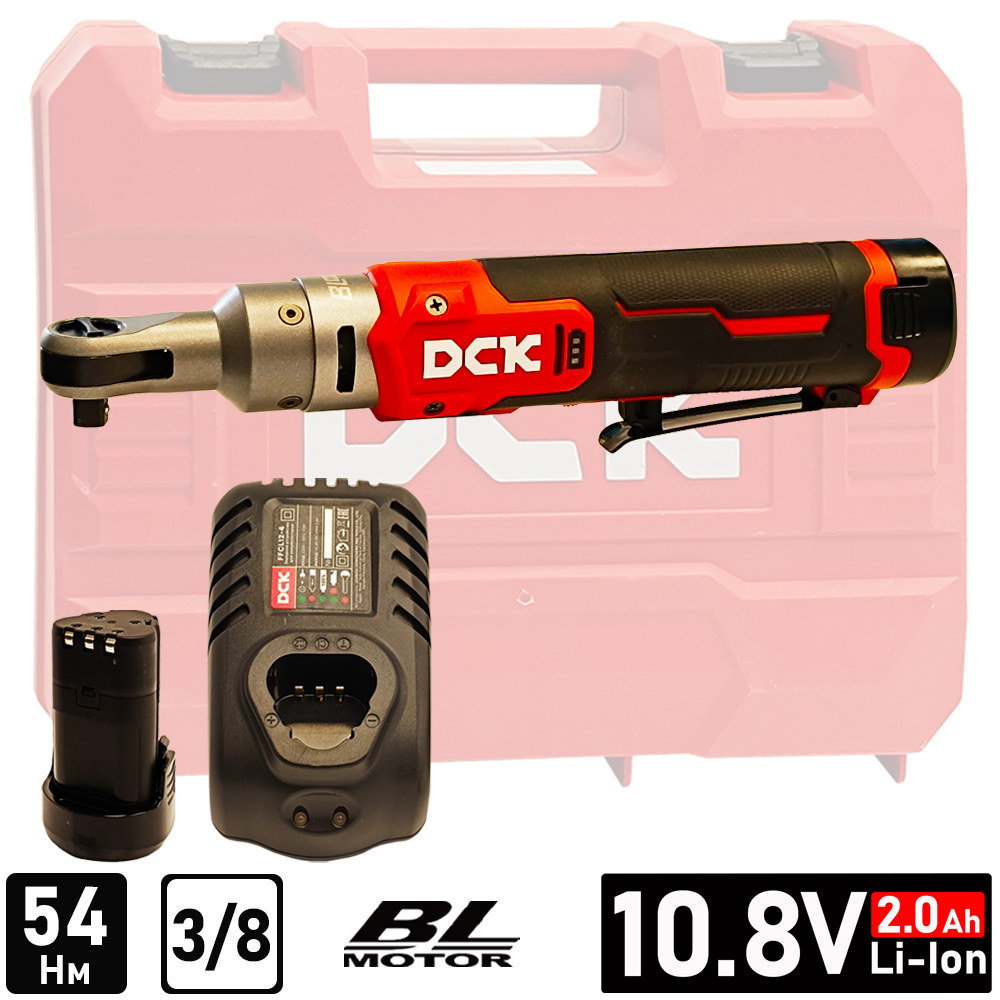 Гайковерт DCK KDPB04-10 трещётка (2*2.0 Ah, case)