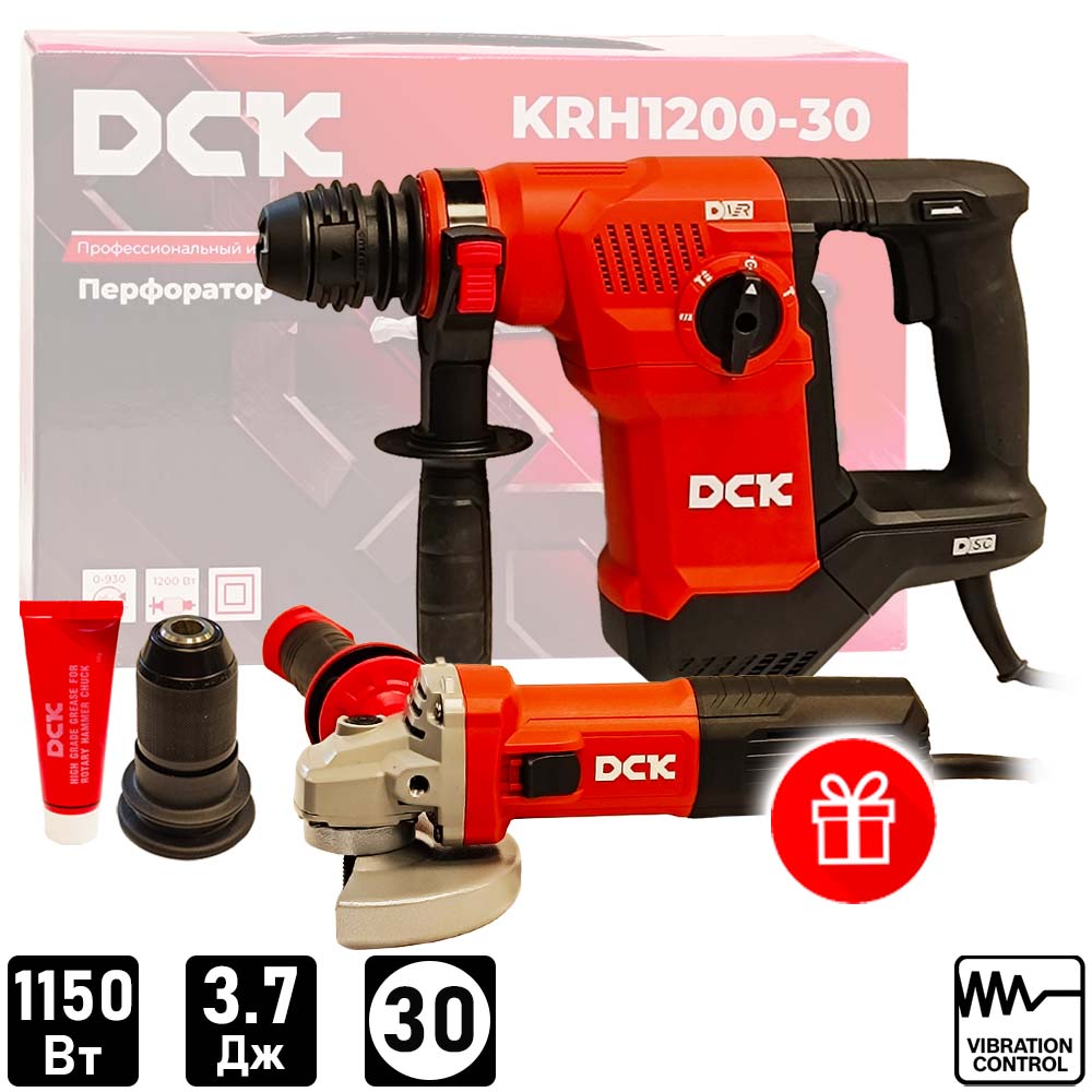 Набор инструмента DCK KRH1200-30 / KSM03-125S(TYPE S) (case)